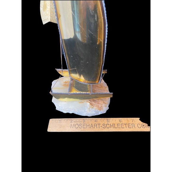 DeMott Brass Sailboat NWT Sailboat Made Of Brass, Copper and Steel Mounted On I - Picture 11 of 15